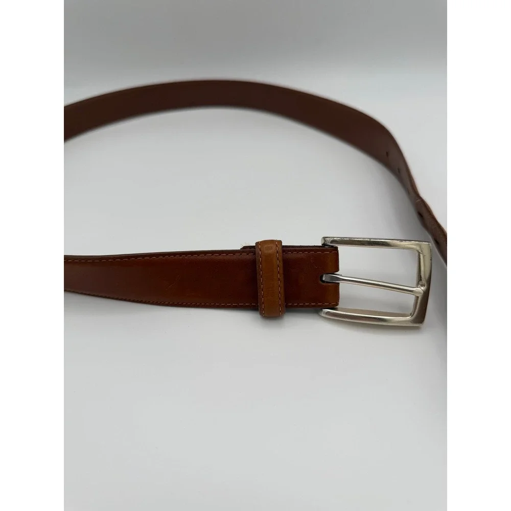 Allen Edmonds Mens Brown Leather Dress Belt 96630 Made in USA Size 34